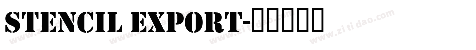 Stencil Export字体转换
